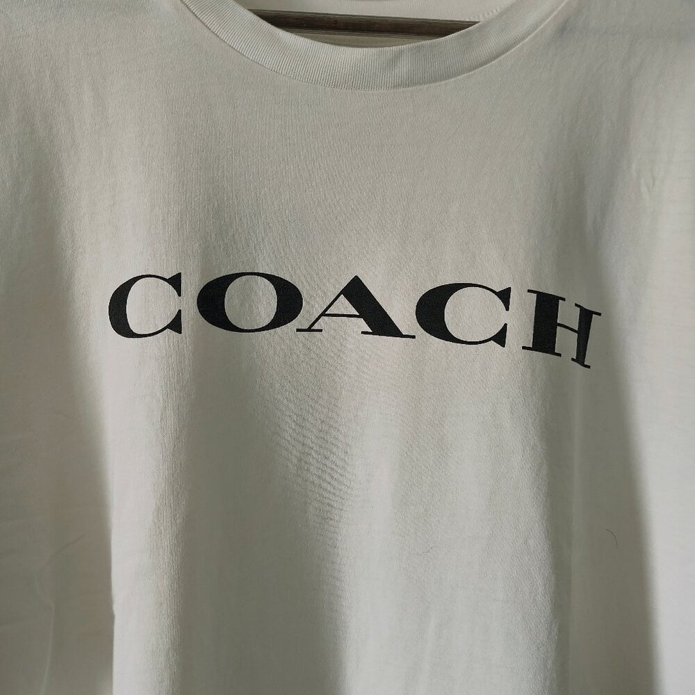 👕 COACH Men’s Logo T-Shirt – White – Size XXL